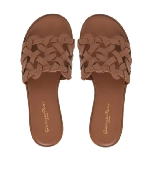 Gianvito Rossi Amalfi Interwoven Round Toe Sandals