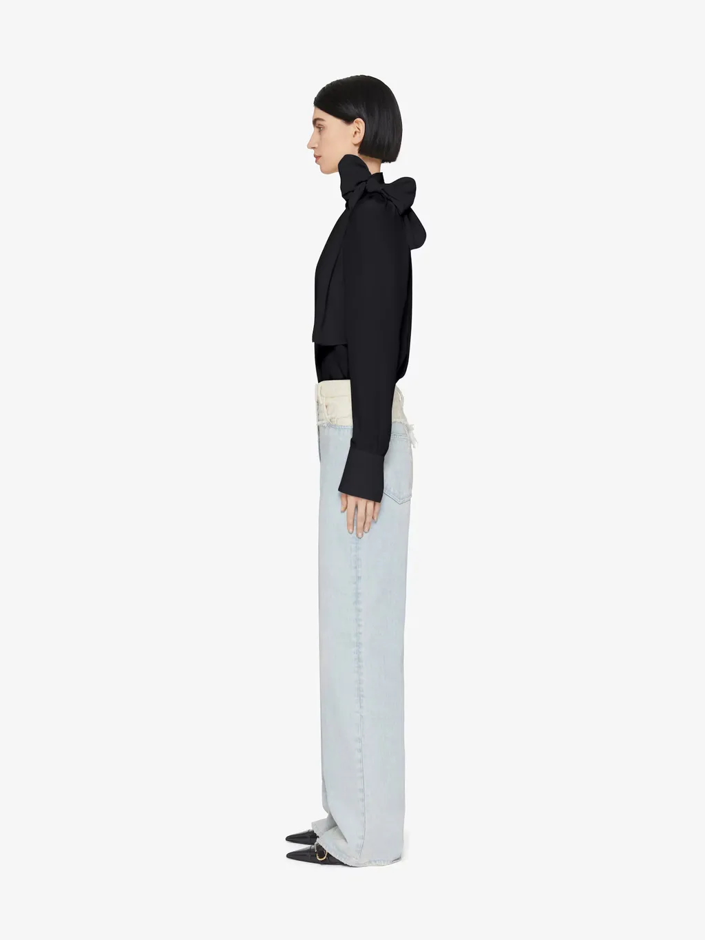Givenchy 4G Motif Tie Neck Blouse
