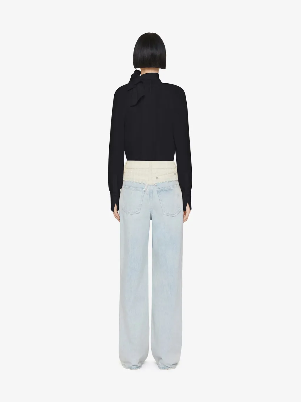 Givenchy 4G Motif Tie Neck Blouse
