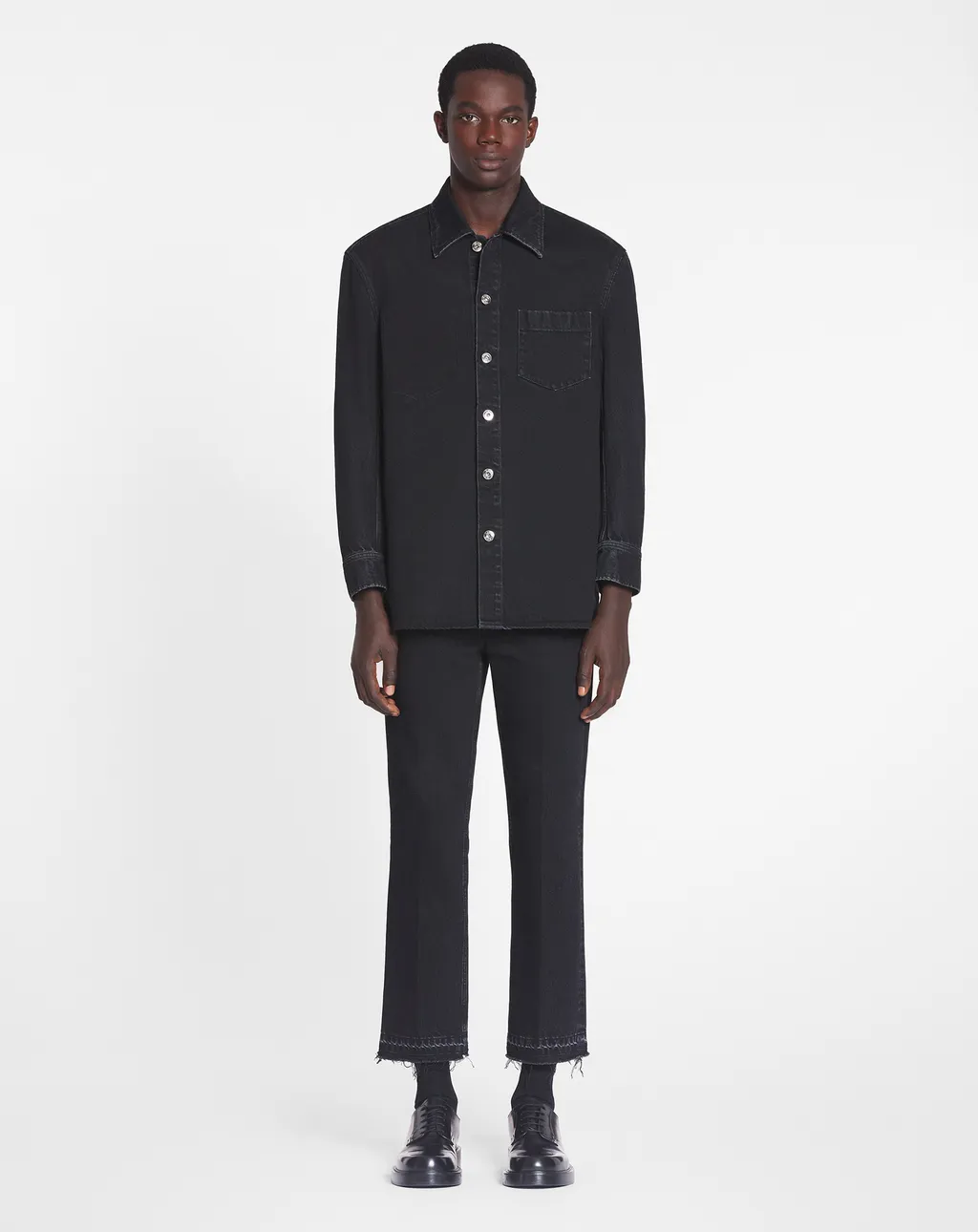 Lanvin Cocoon Button-Up Denim Shirt