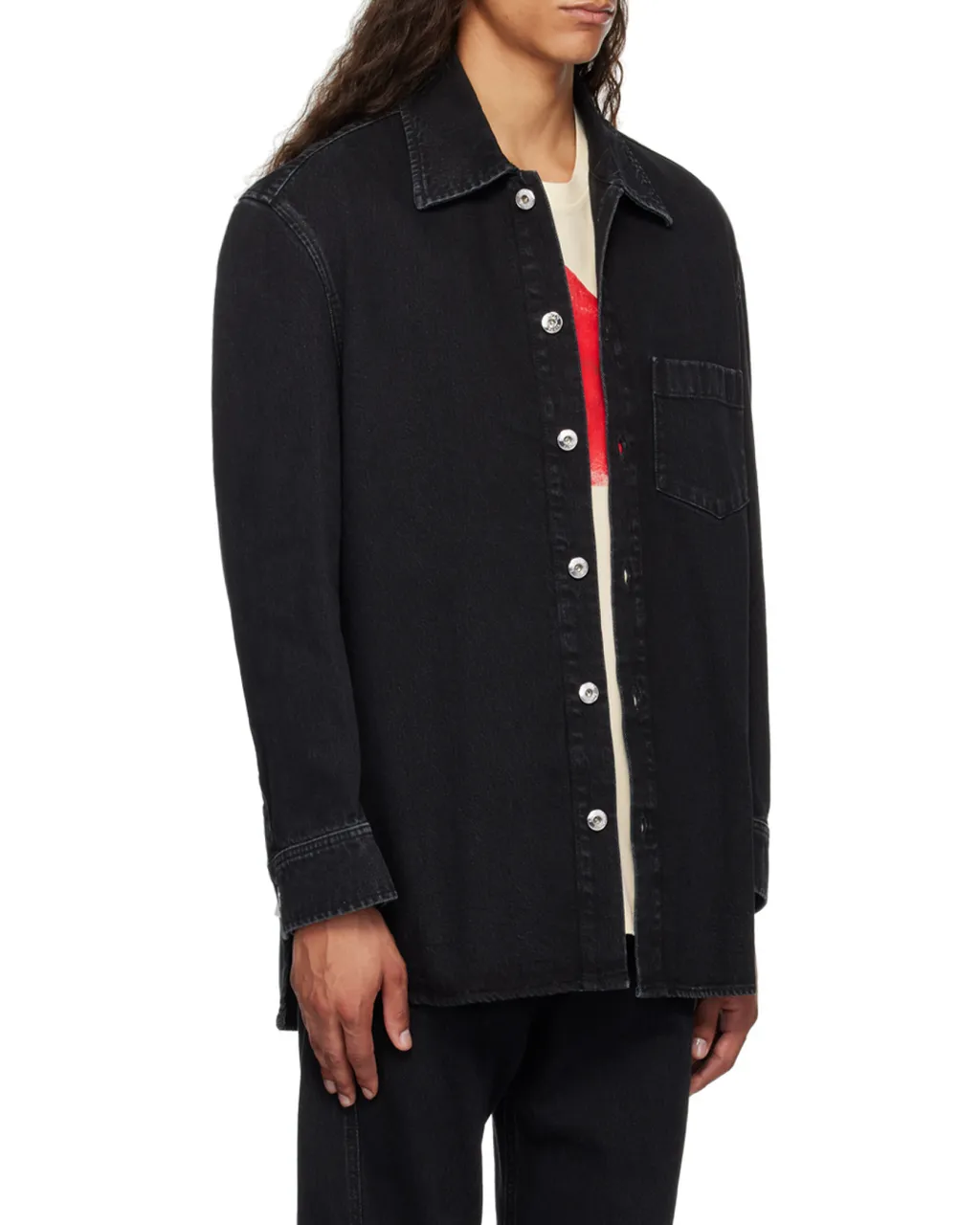 Lanvin Cocoon Button-Up Denim Shirt