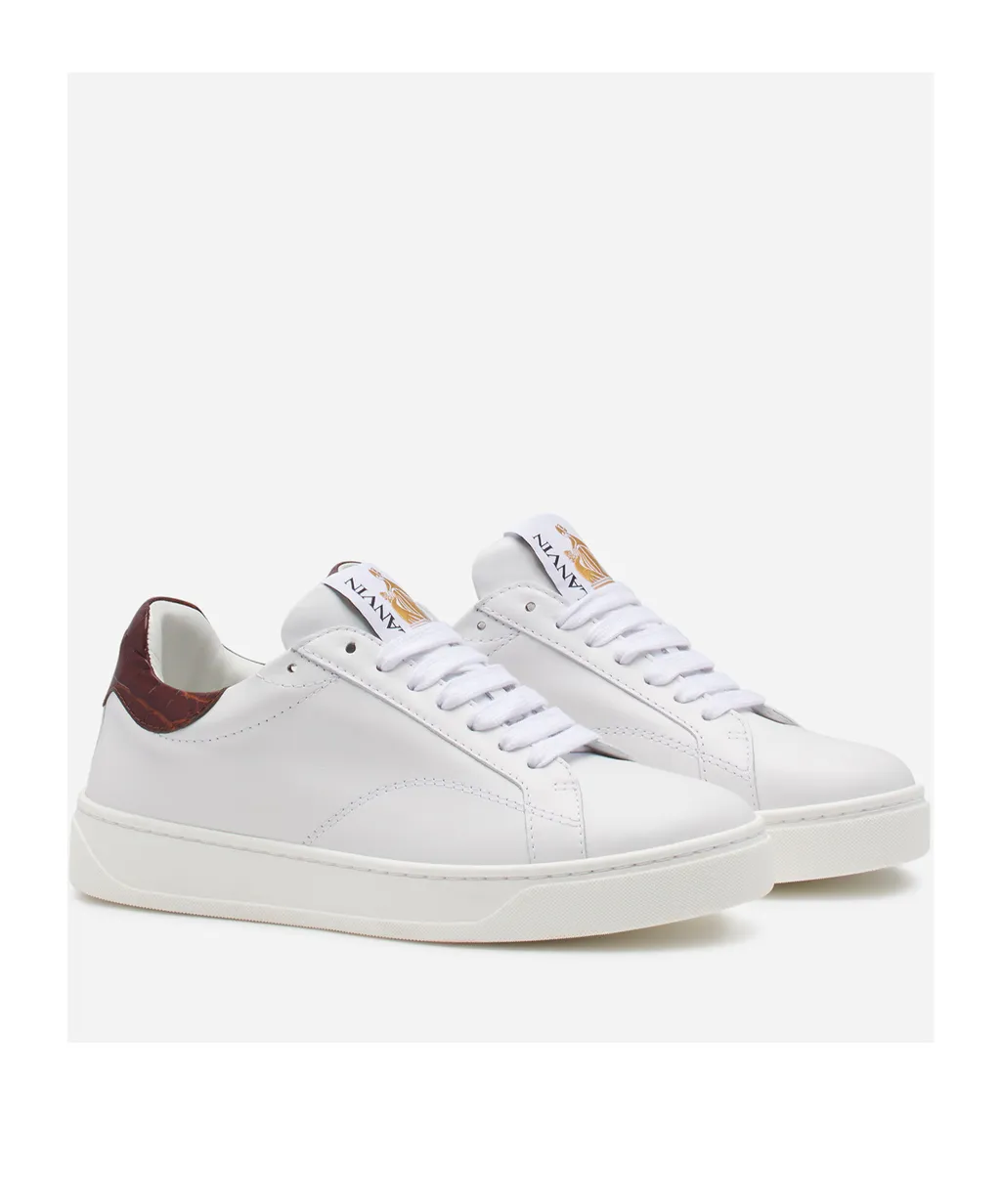 Logo-Patch Leather Sneakers