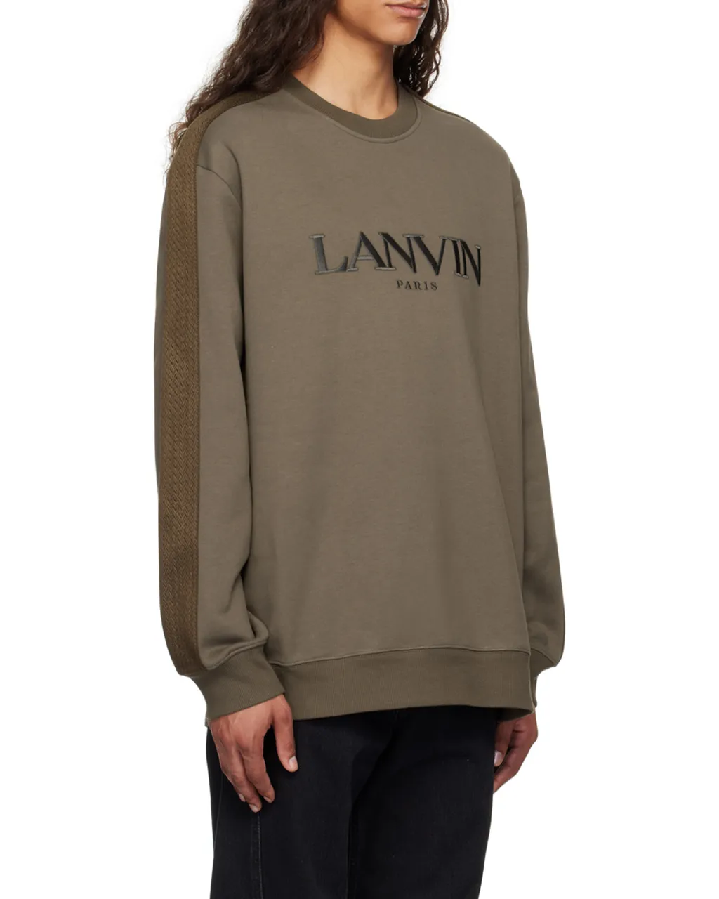Lanvin Logo-Embroidered Crewneck Sweatshirt