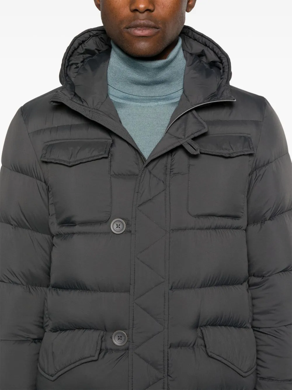Herno L'eskimo High Neck Hooded Coat