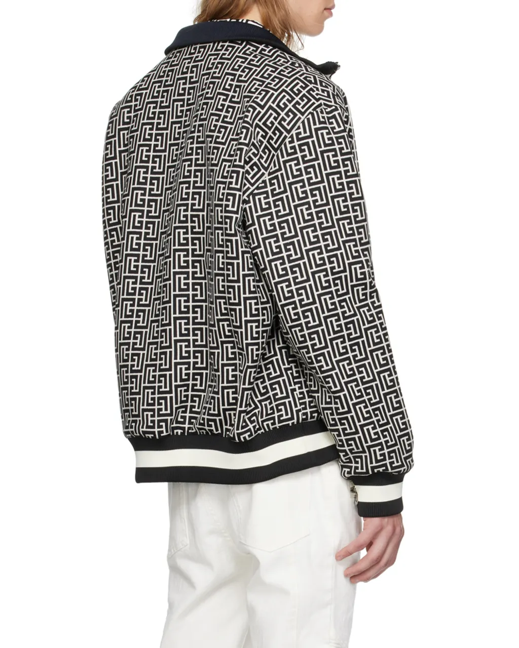 Balmain Monogram Reversible Bomber Jacket