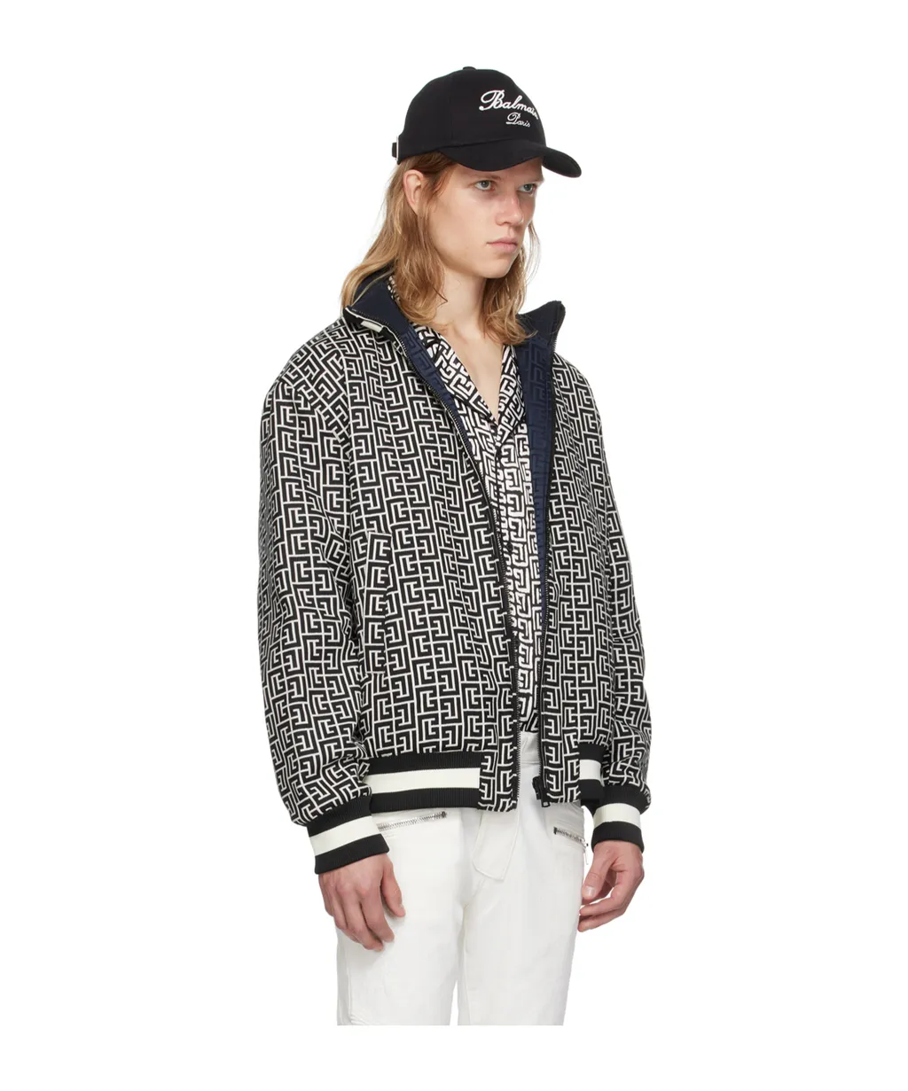 Balmain Monogram Reversible Bomber Jacket