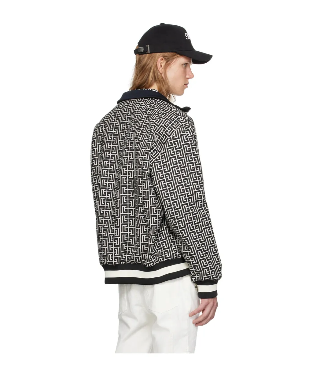 Balmain Monogram Reversible Bomber Jacket