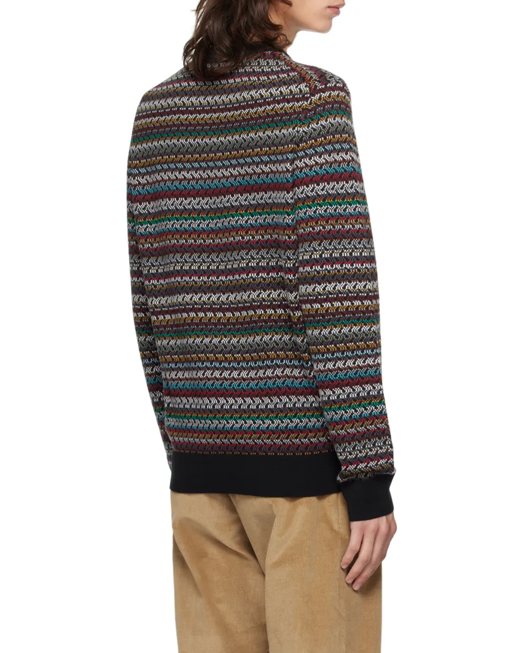 Pattern-Intarsia Knitted Jumper
