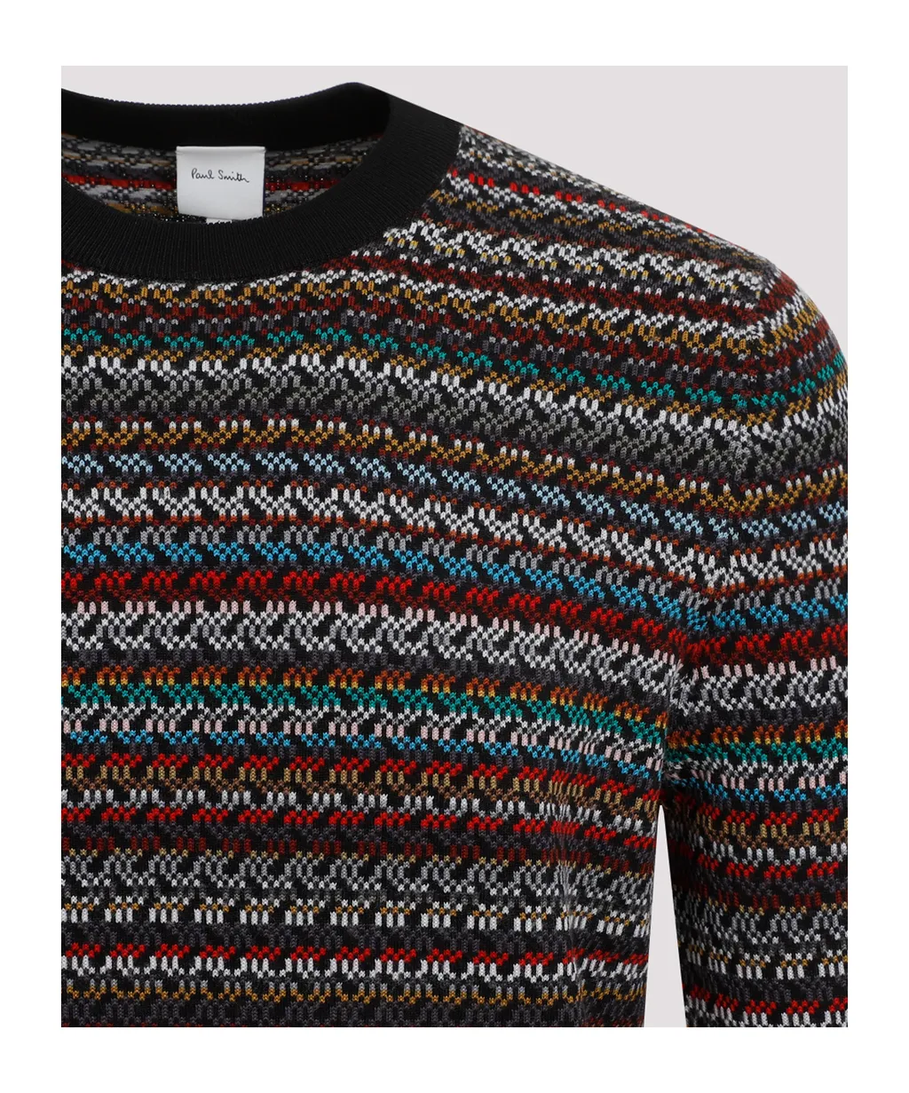Pattern-Intarsia Knitted Jumper