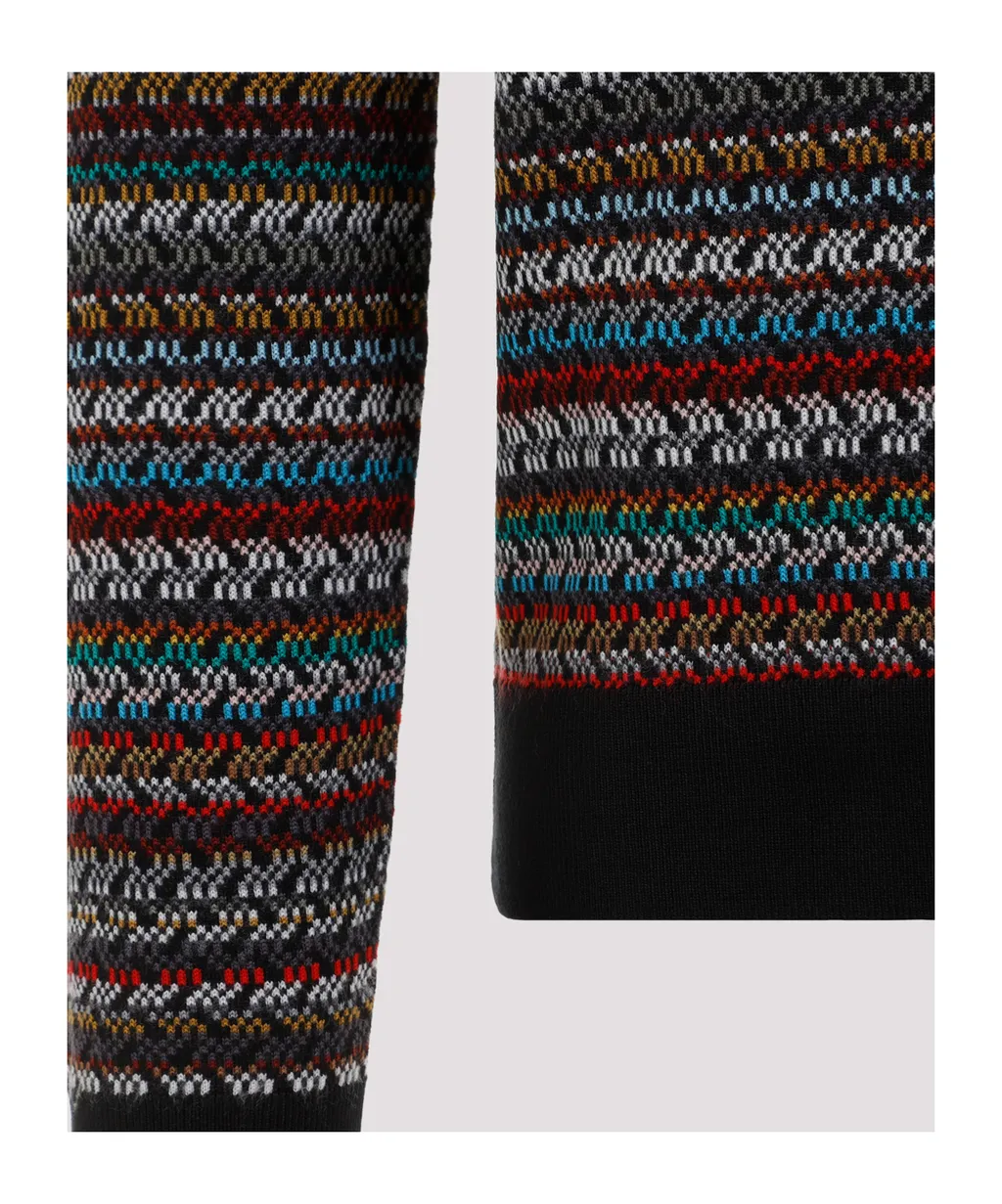 Pattern-Intarsia Knitted Jumper