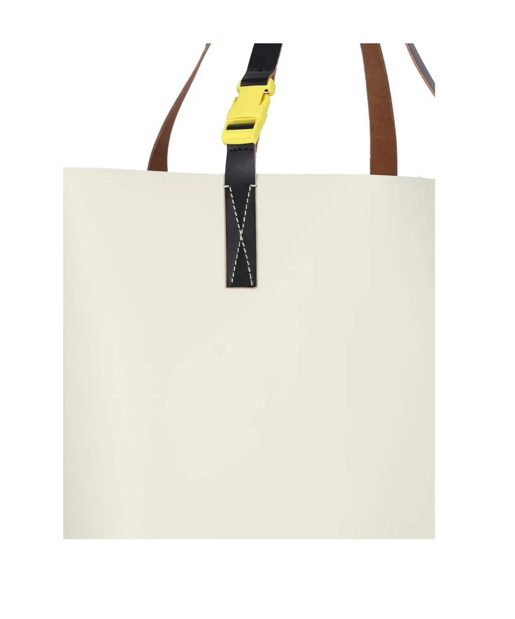 Marni Logo Printed Two-Toned Tote Bag