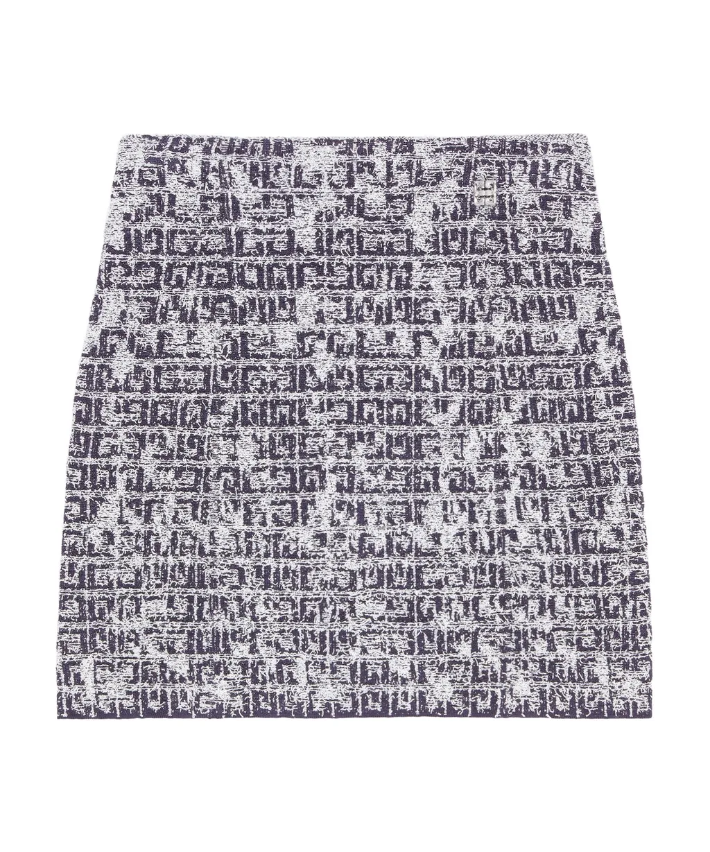 Skirt In 4G Tweed With 4G Detail