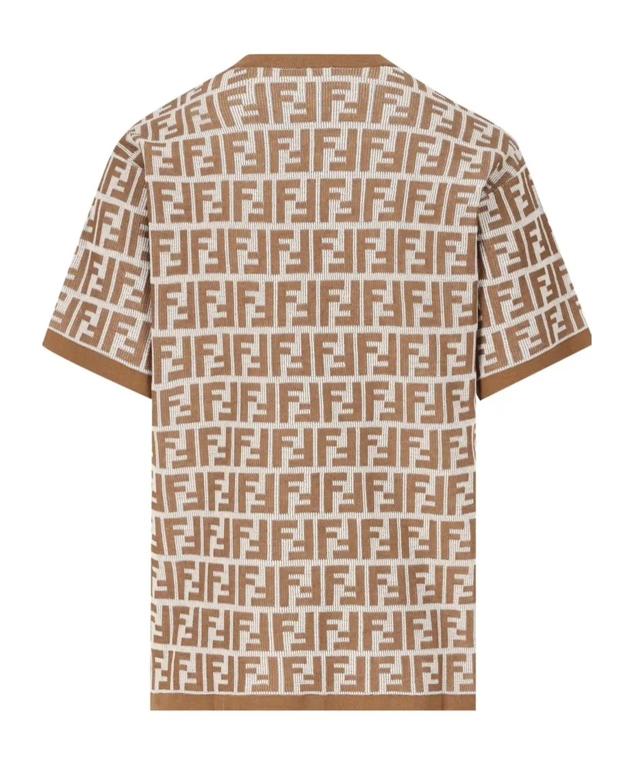 Fendi Ff Jacquard Short Sleeved Jumper