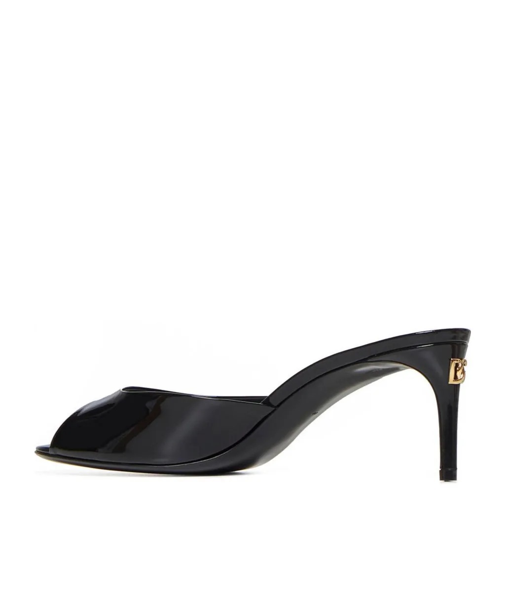 Dolce & Gabbana Logo Plaque Slip-On Mules