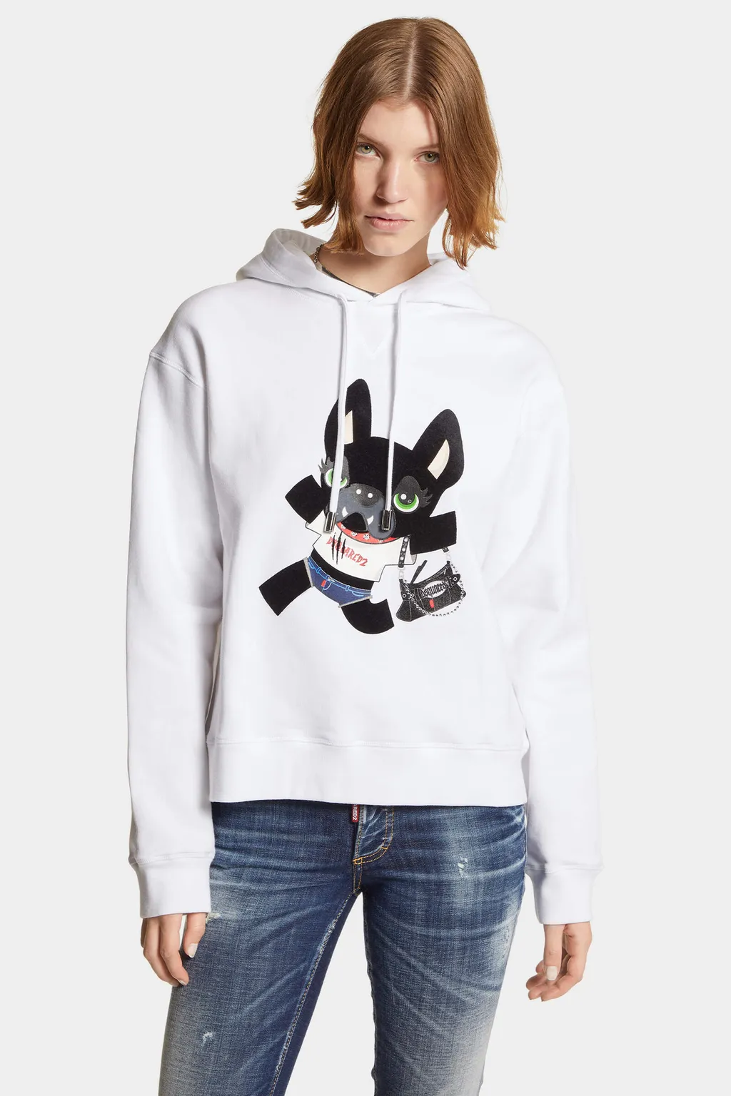 Dsquared2 Drawstring Graphic Printed Hoodie
