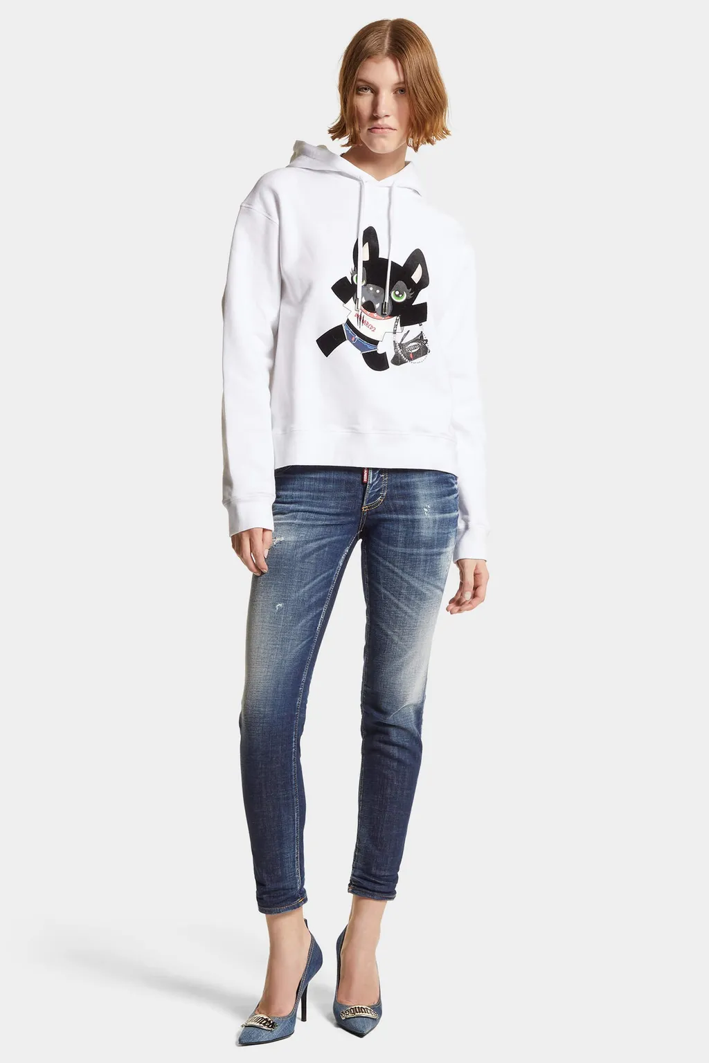 Dsquared2 Drawstring Graphic Printed Hoodie