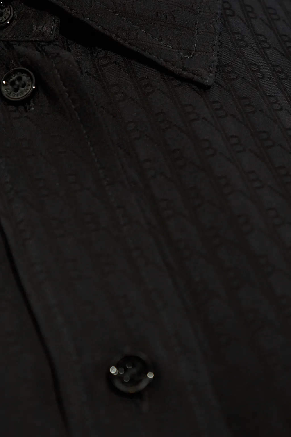Monogram-Pattern Button-Down Shirt