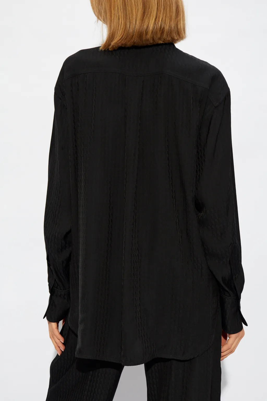 Monogram-Pattern Button-Down Shirt