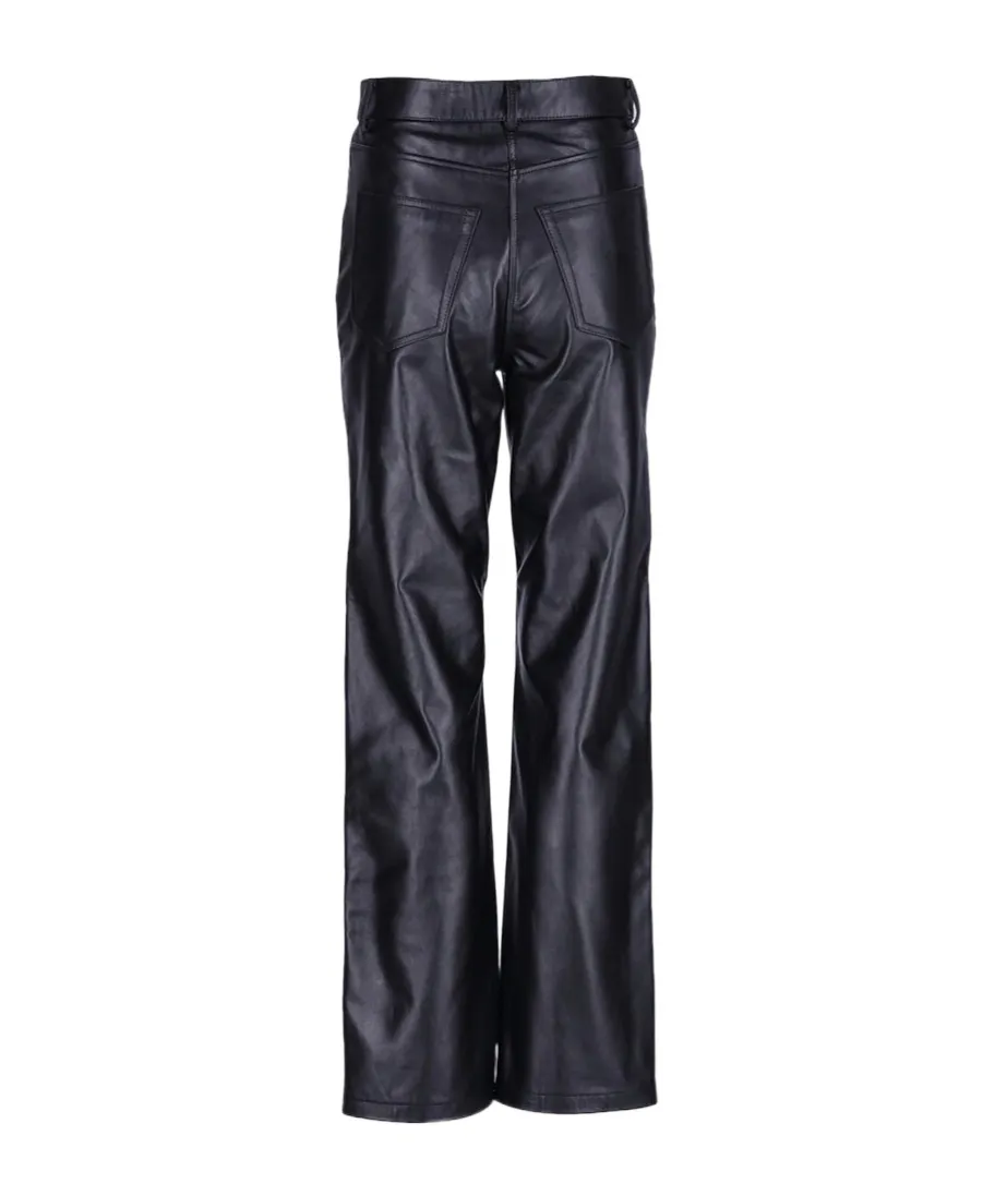 TotÊMe Straight Leg Leather Trousers