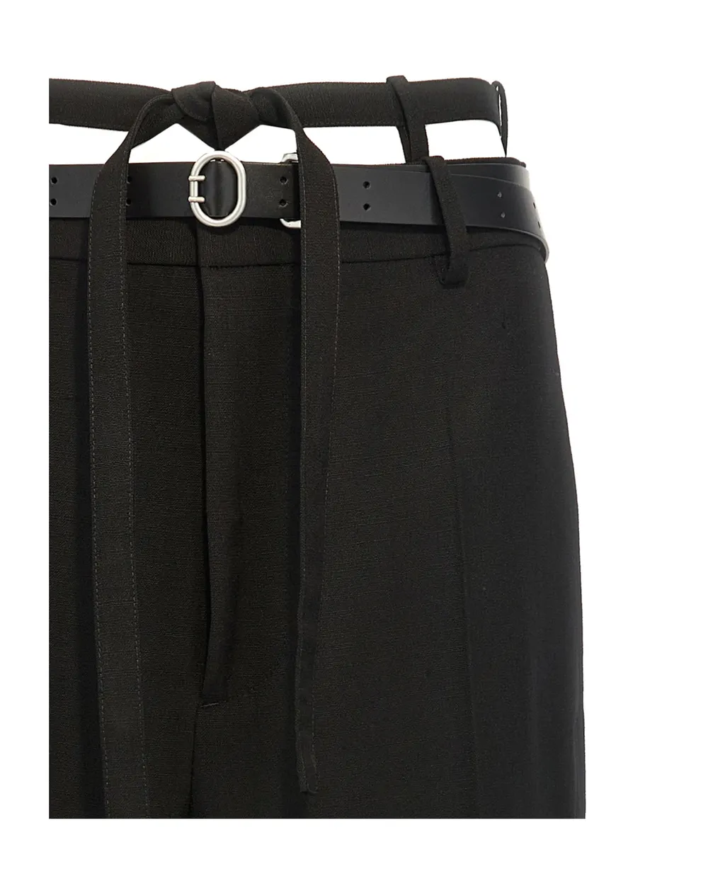 Jil Sander Belted Strap Pants