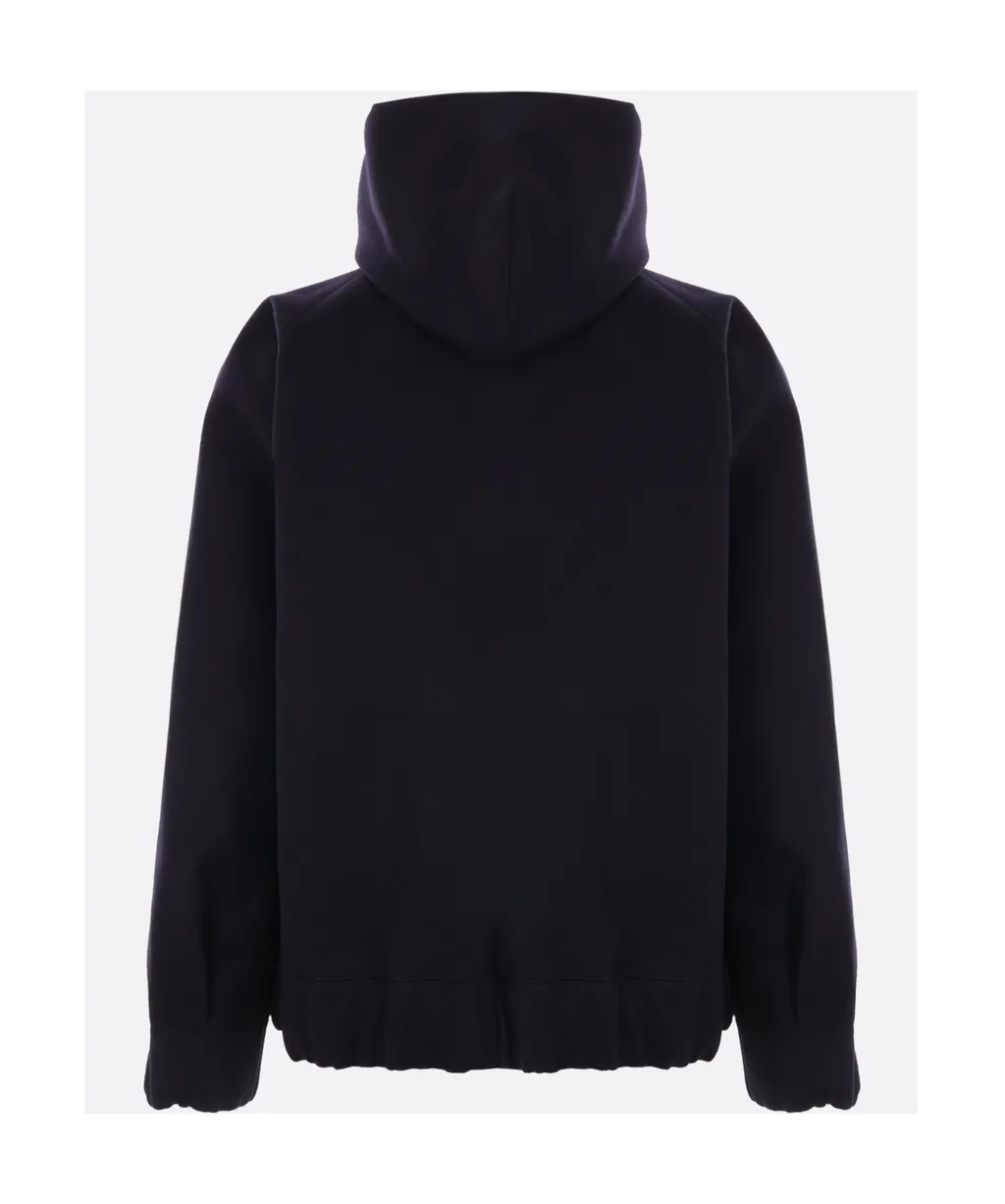 Sacai Drawstring Zip-Up Hoodie