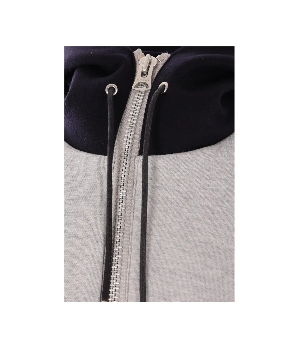 Sacai Drawstring Zip-Up Hoodie
