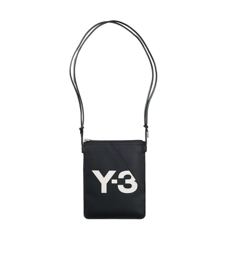 Y-3 Logo Printed Zip-Up Crossbody Bag