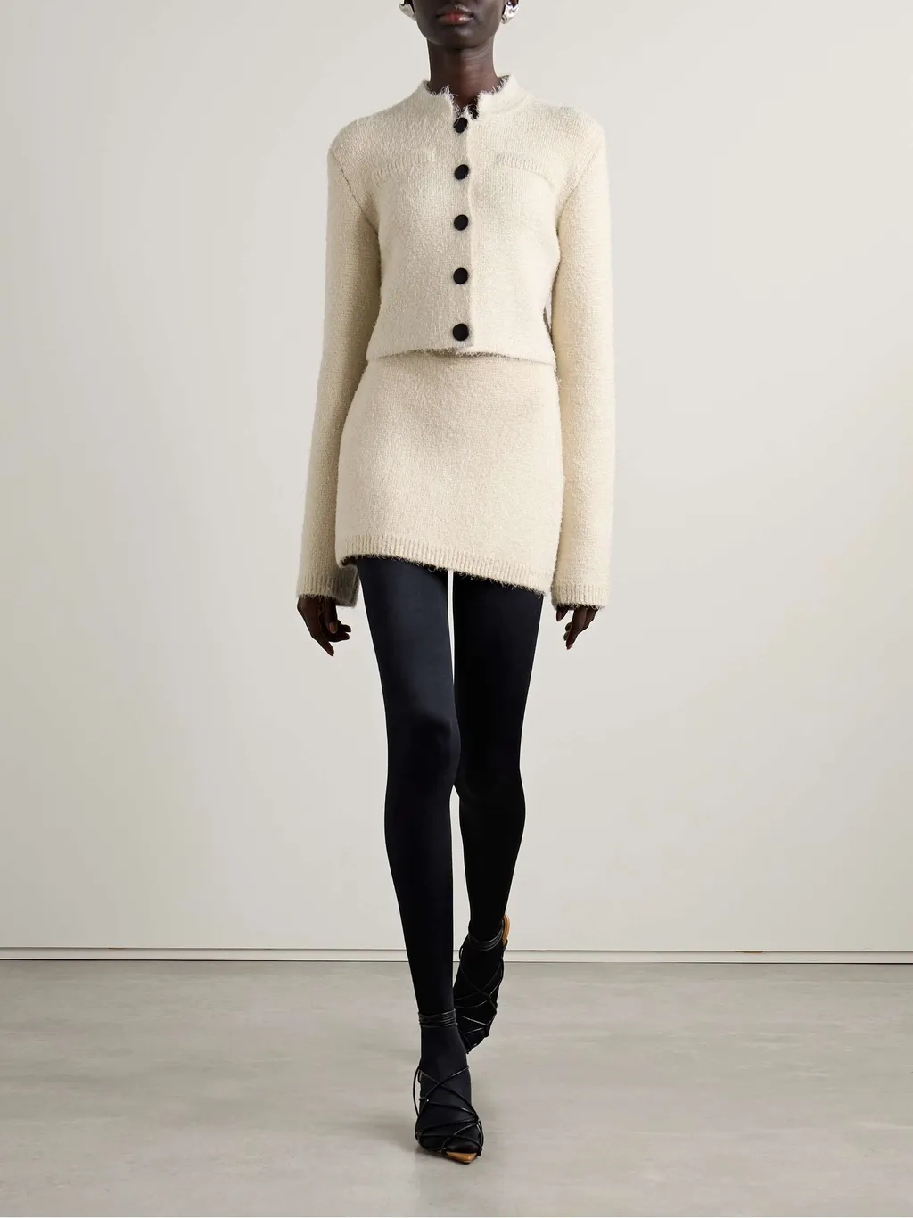 Khaite Ello Buttoned Cropped Jacket
