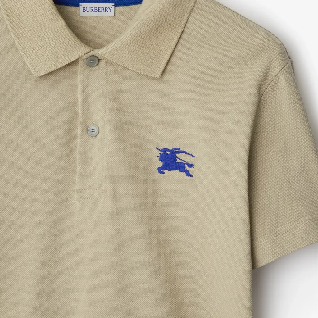 Burberry Logo Embroidered Short Sleeved Polo Shirt