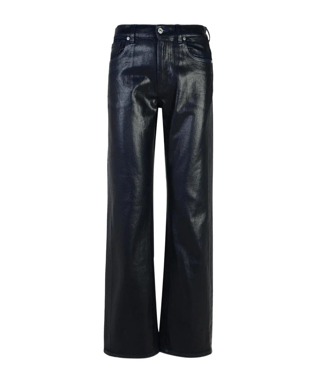 7 For All Mankind Coated Straight-Leg Jeans