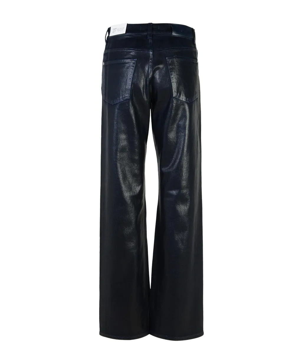 7 For All Mankind Coated Straight-Leg Jeans