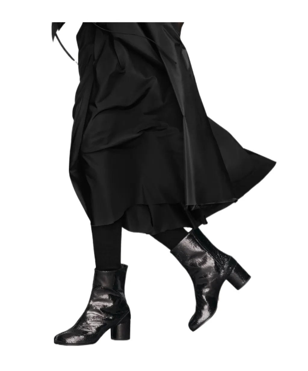 Maison Margiela Tabi Mirror-Effect Cracked Ankle Boots