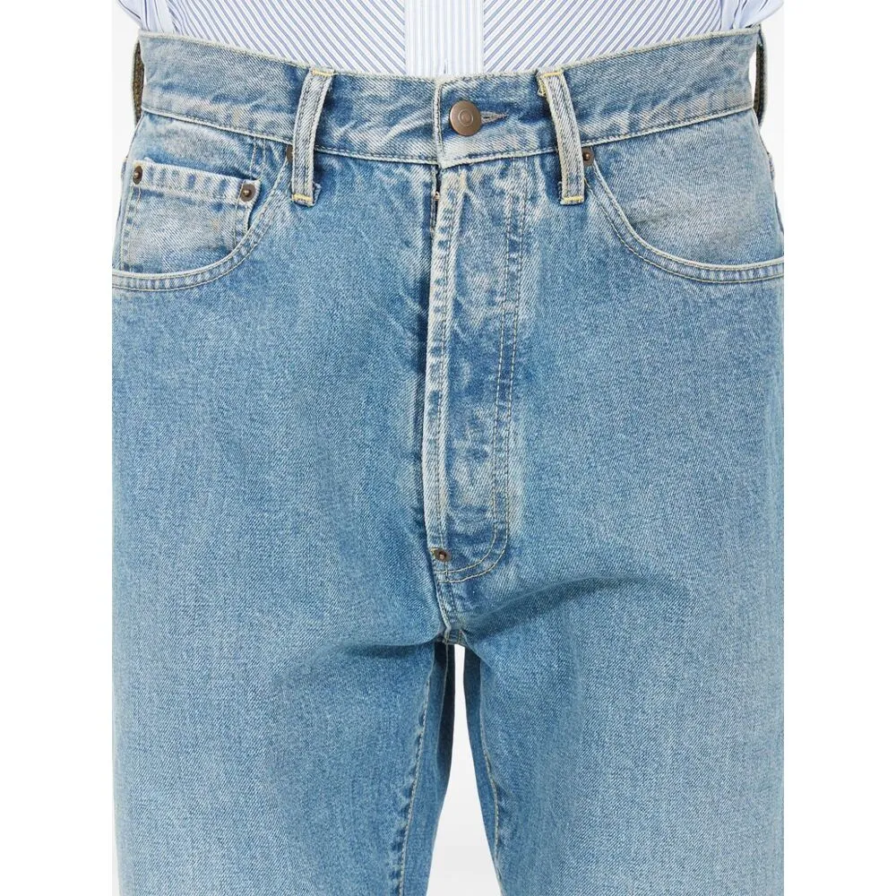 Turn-Up Straight-Leg Jeans