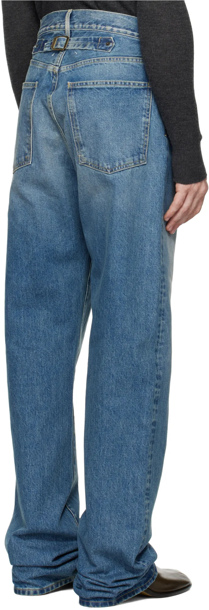 Turn-Up Straight-Leg Jeans
