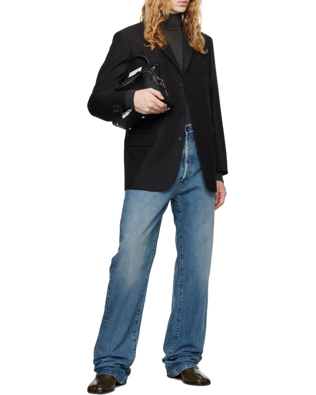 Turn-Up Straight-Leg Jeans