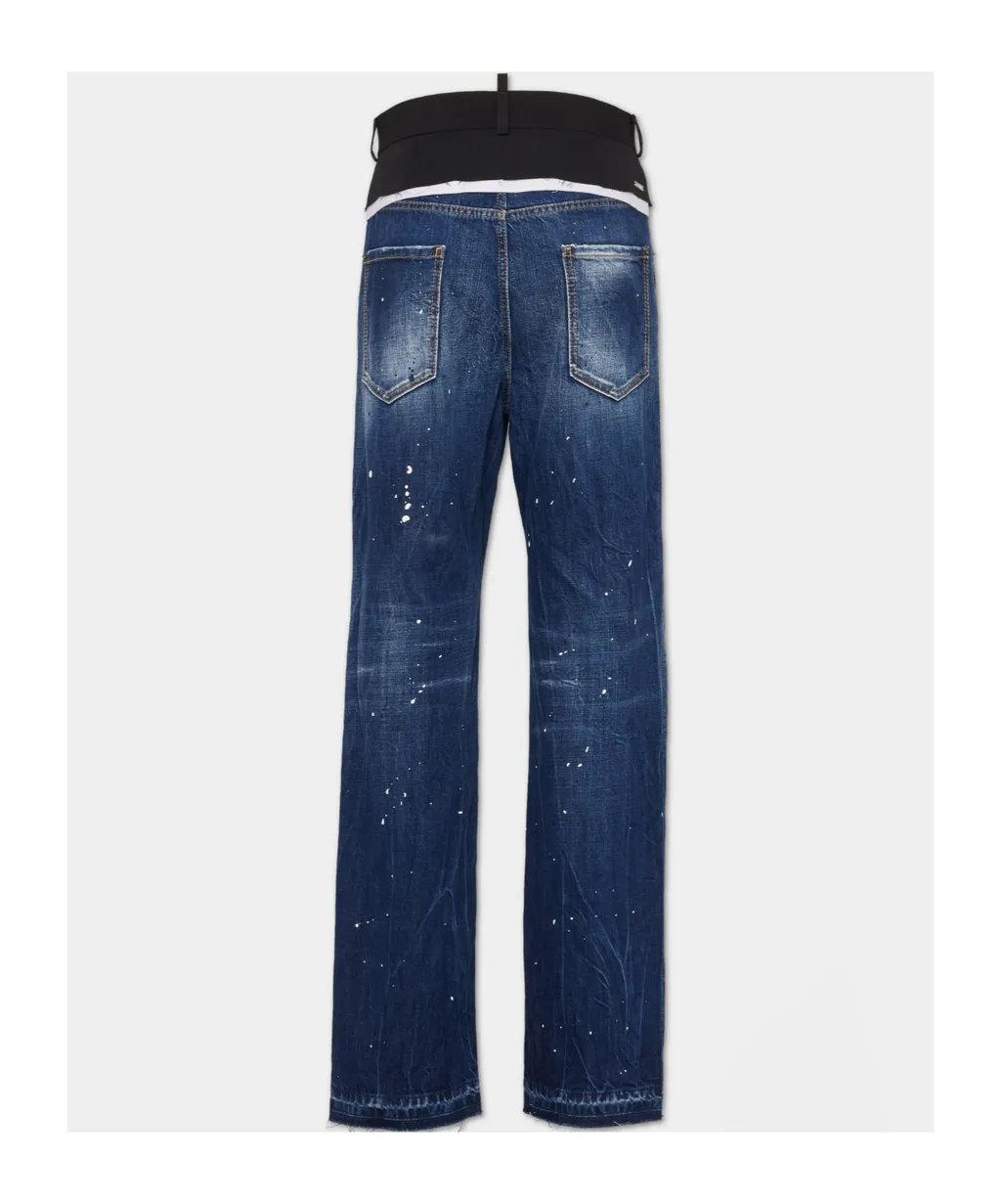 Dsquared2 Paint Splatter-Detailed Distressed Denim Jeans