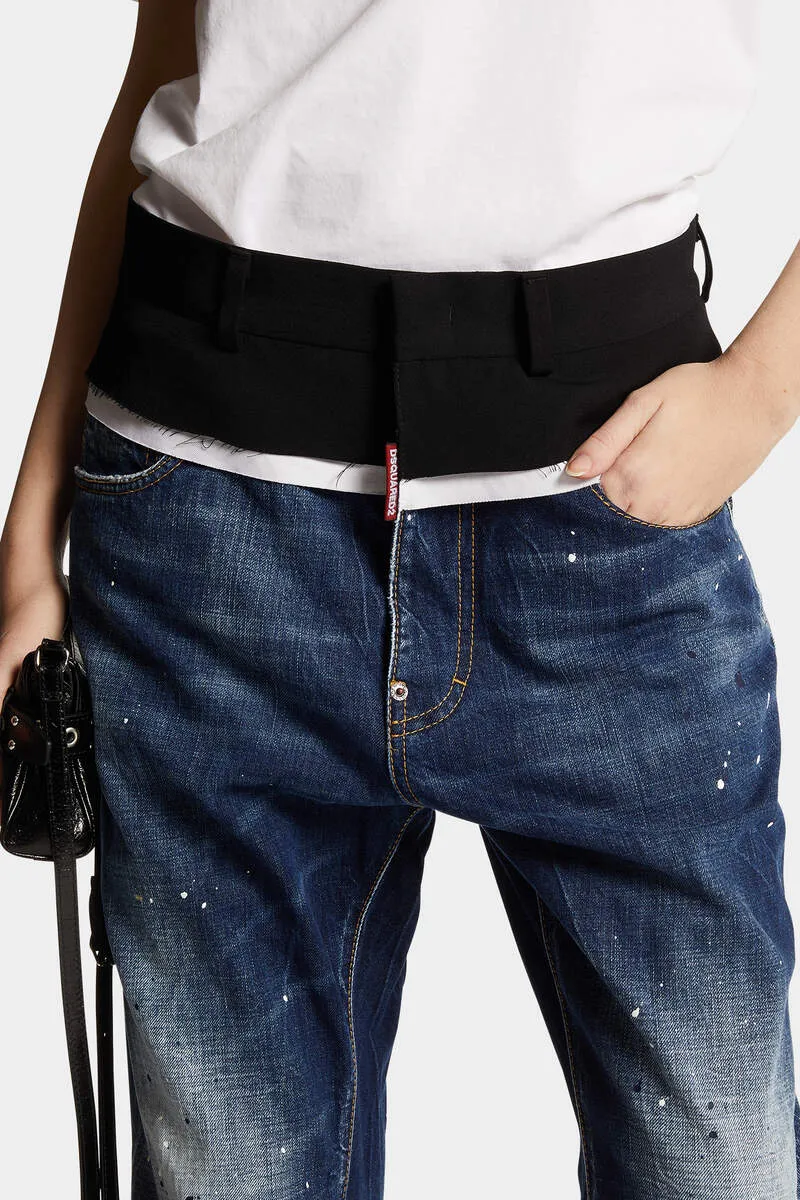 Dsquared2 Paint Splatter-Detailed Distressed Denim Jeans