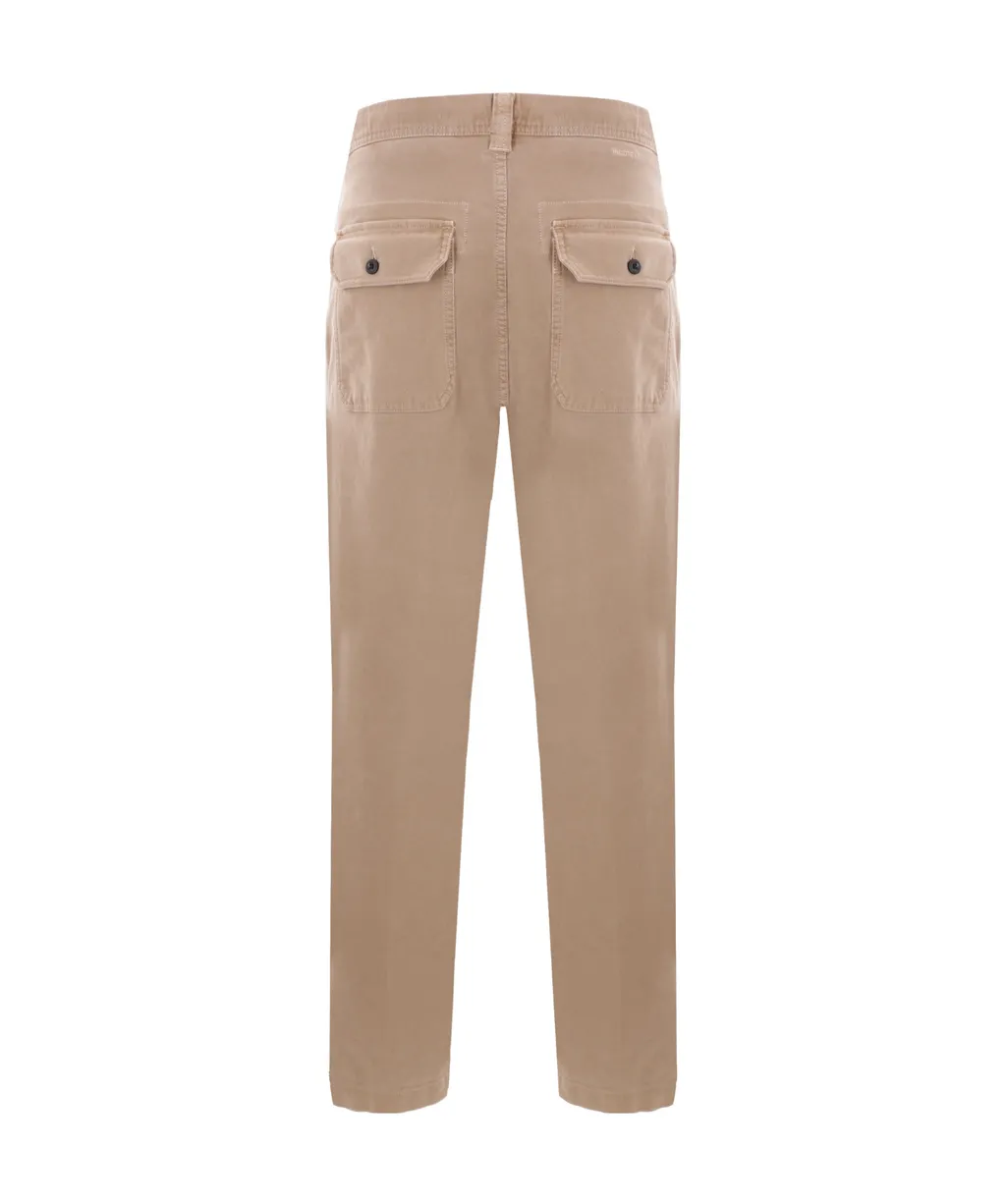 Garment-Dyed Straight-Leg Trousers