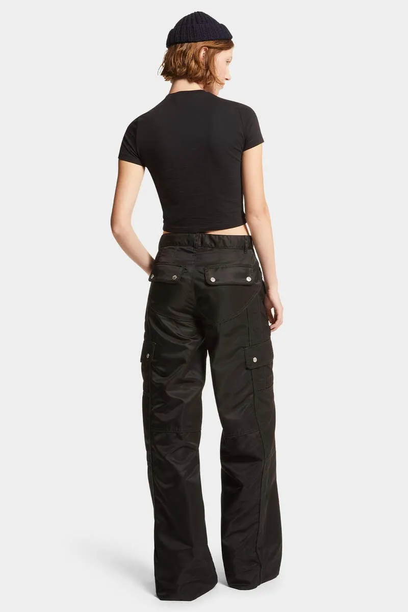 Satin Cargo Trousers
