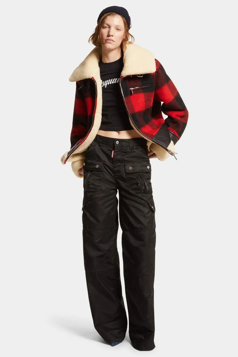 Satin Cargo Trousers