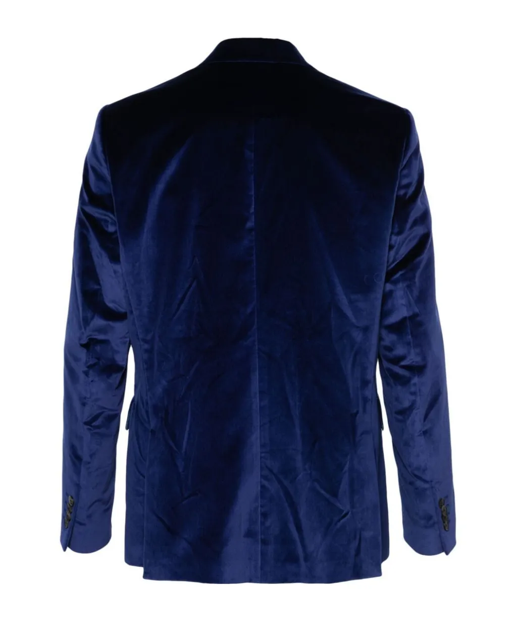Single-Breasted Velvet Blazer