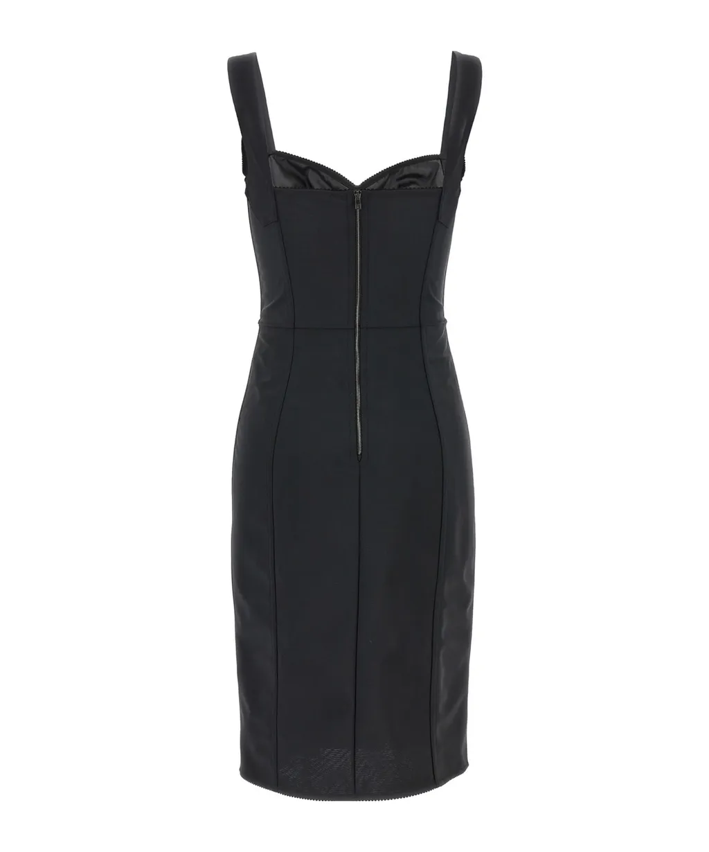 Dolce & Gabbana Lace Detailed Midi Corsetry Dress