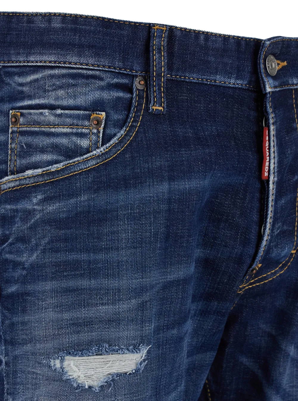 Dsquared2 Distressed Logo Tag Jeans
