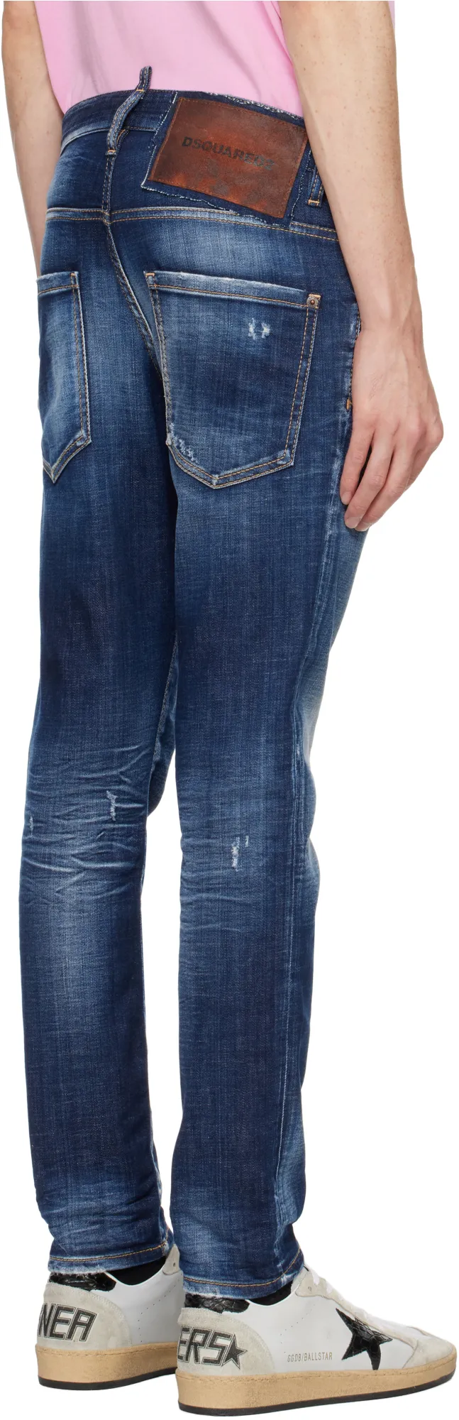 Dsquared2 Distressed Logo Tag Jeans