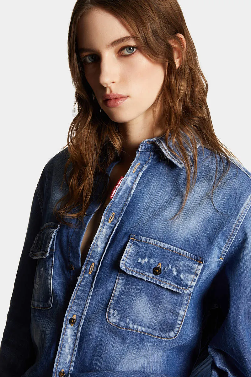 Dsquared2 Buttoned Denim Shirt
