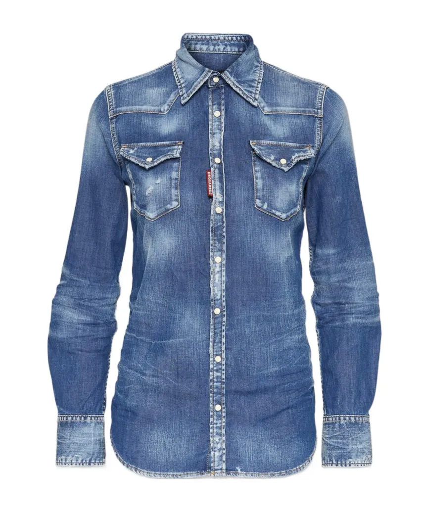 Dsquared2 Buttoned Denim Shirt