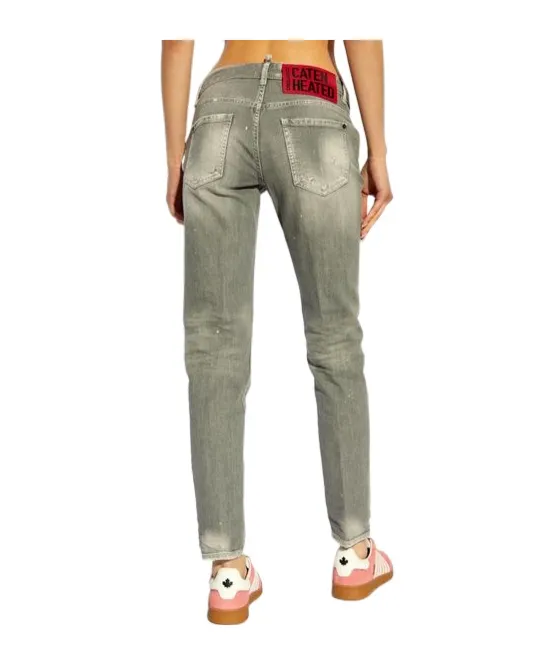 Dsquared2 Distressed Straight-Leg Jeans