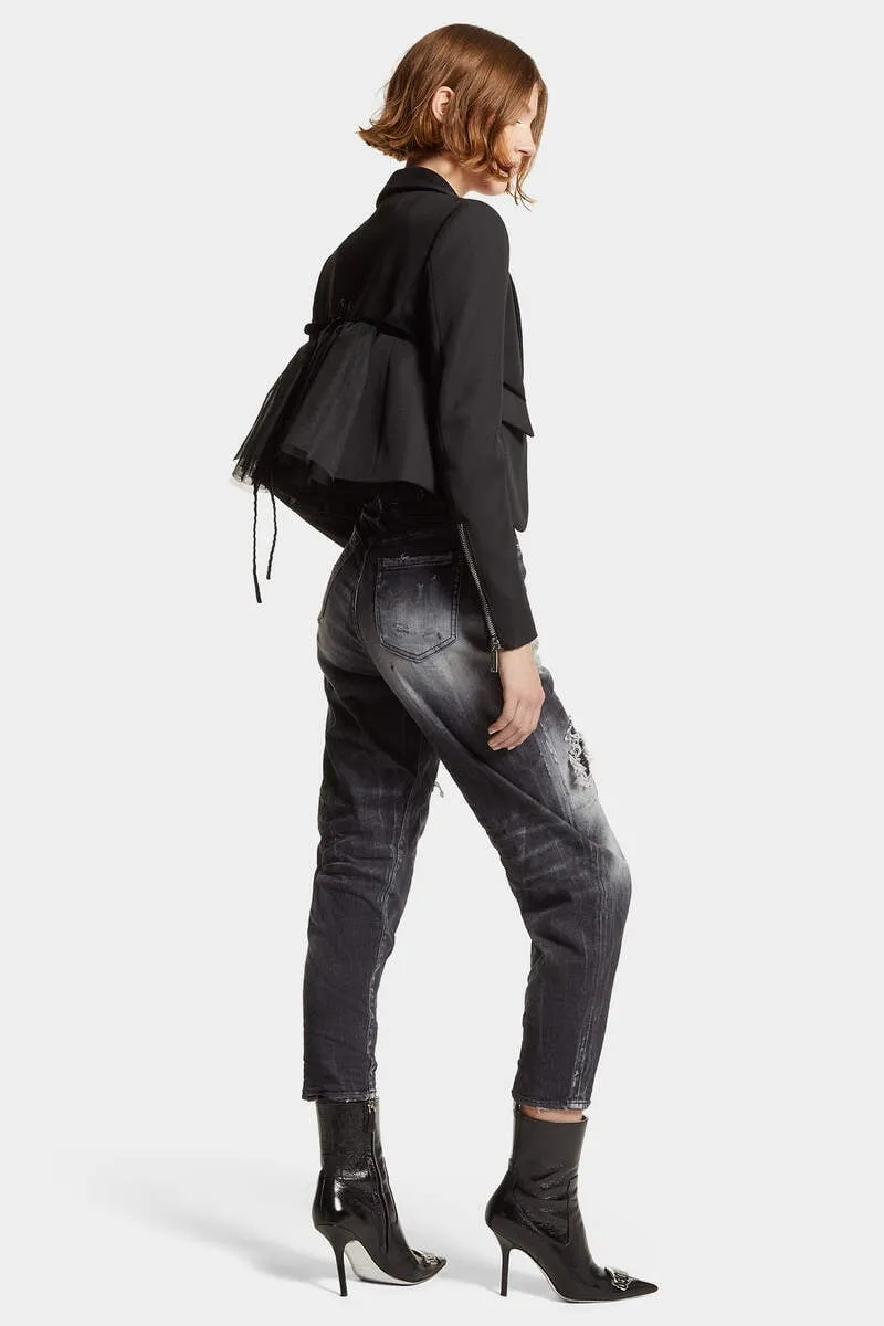 Dsquared2 Distressed Straight-Leg Jeans