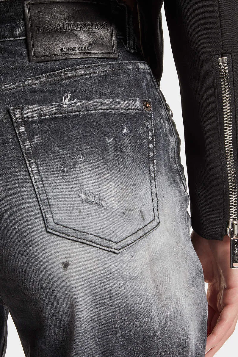 Dsquared2 Distressed Straight-Leg Jeans
