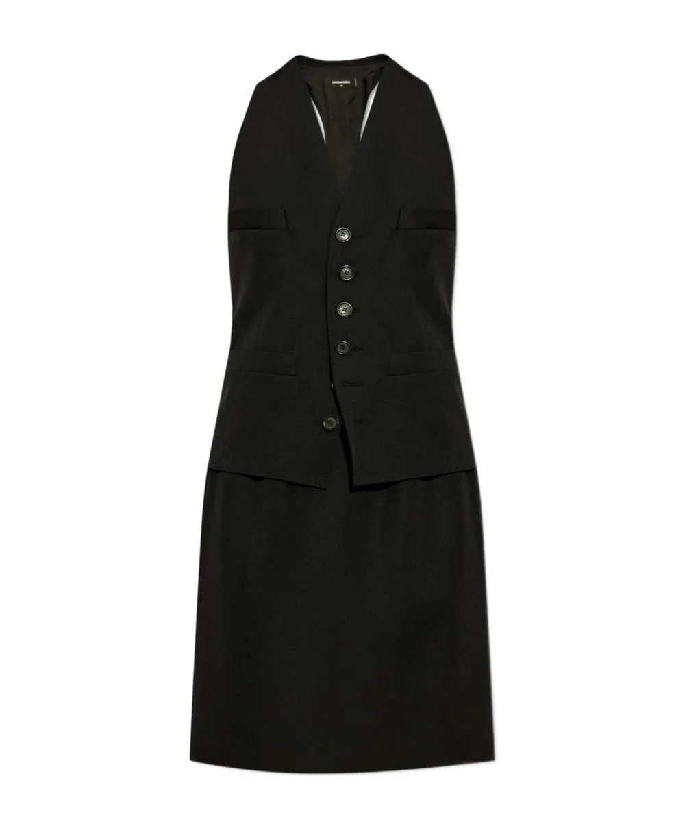 Dsquared2 V-Neck Sleeveless Mini Dress